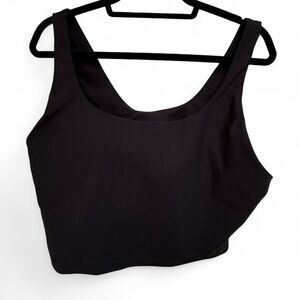 Old Navy Active Women's Black Crop Tank Top Built In Shelf Bra